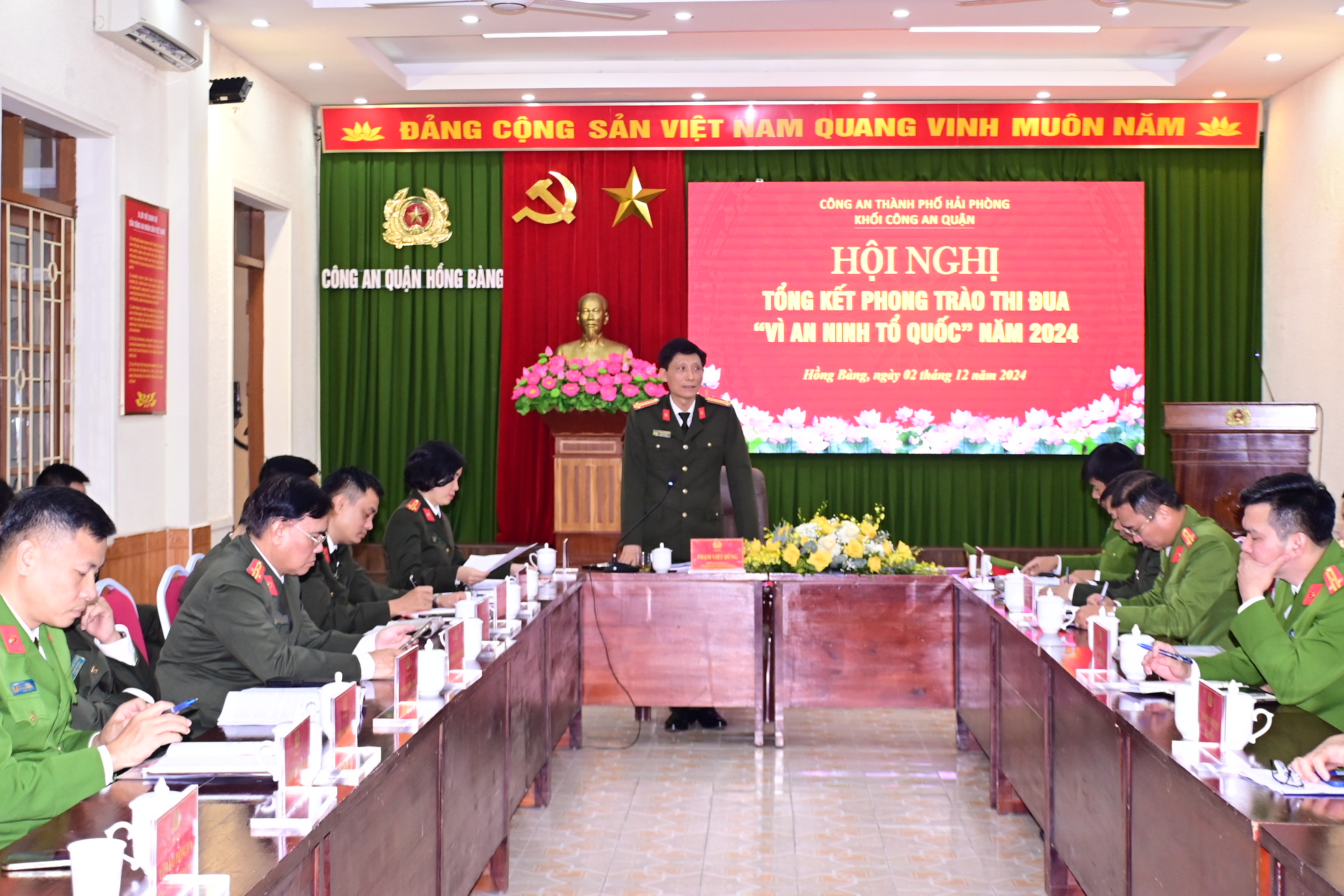 Khối Công an quận tổng kết phong trào thi đua “Vì ANTQ” năm 2024